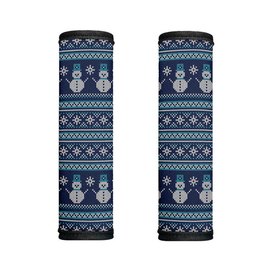Christmas Snowman Knitted Pattern Print Handle Covers