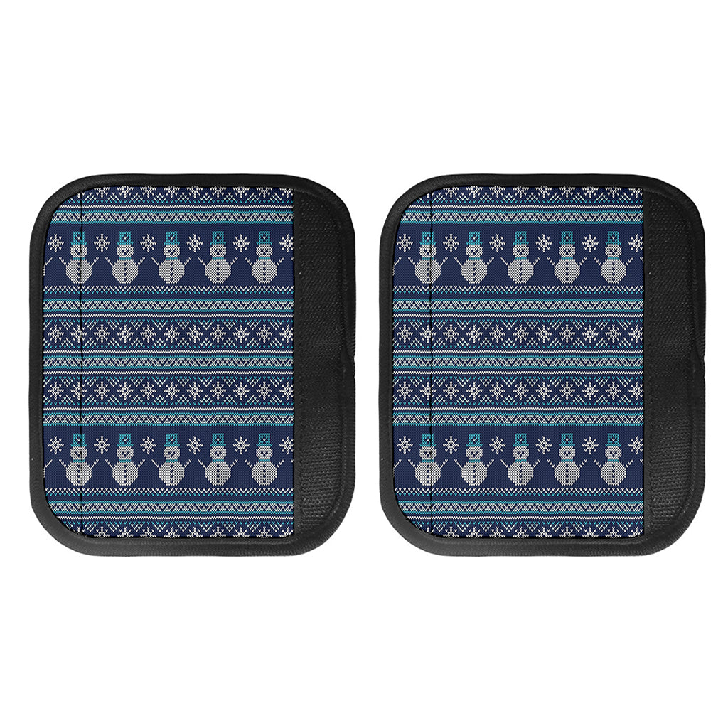 Christmas Snowman Knitted Pattern Print Handle Covers