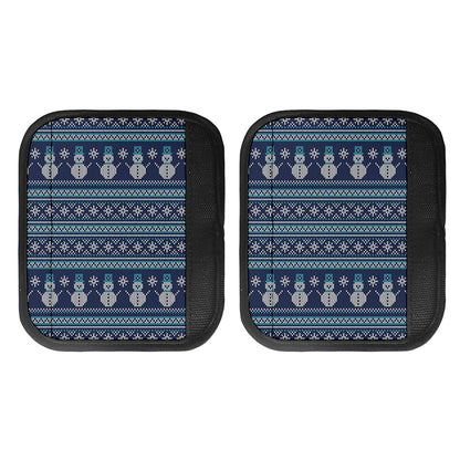 Christmas Snowman Knitted Pattern Print Handle Covers