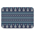 Christmas Snowman Knitted Pattern Print Indoor Door Mat