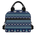 Christmas Snowman Knitted Pattern Print Insulated Lunch Bag
