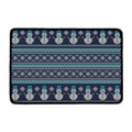 Christmas Snowman Knitted Pattern Print Kitchen Mat