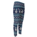 Christmas Snowman Knitted Pattern Print Men's Compression Pants