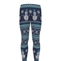 Christmas Snowman Knitted Pattern Print Men's Leggings