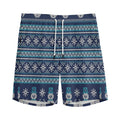 Christmas Snowman Knitted Pattern Print Men's Athletic Shorts