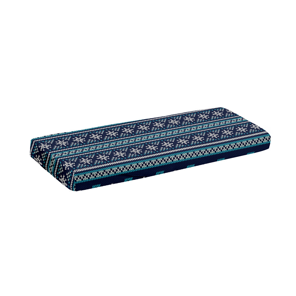 Christmas Snowman Knitted Pattern Print Piano Keyboard Cover
