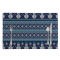 Christmas Snowman Knitted Pattern Print Placemat