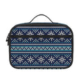 Christmas Snowman Knitted Pattern Print Portable Lunch Bag