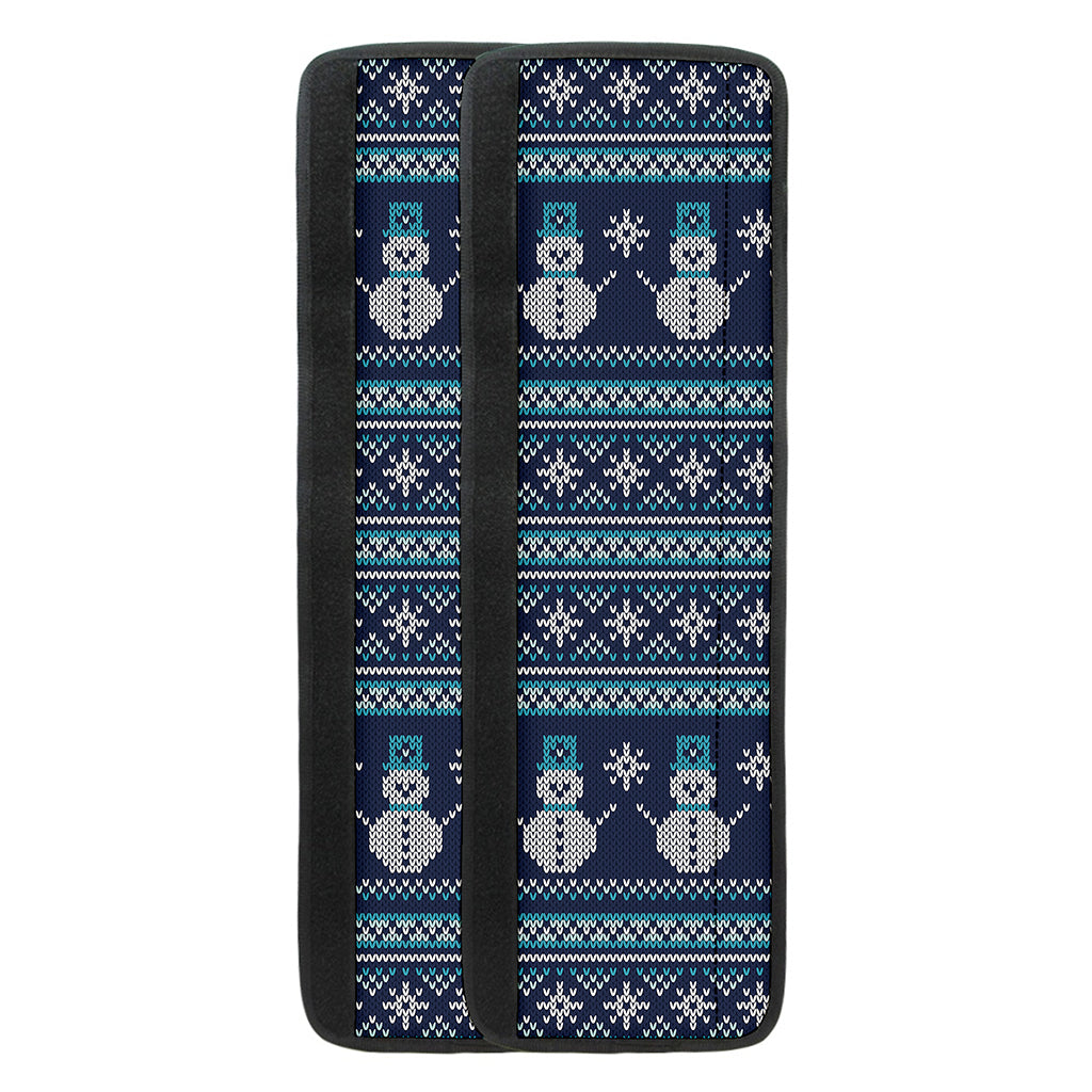 Christmas Snowman Knitted Pattern Print Refrigerator Handle Covers