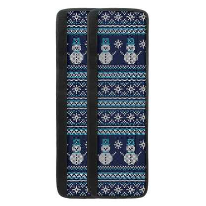 Christmas Snowman Knitted Pattern Print Refrigerator Handle Covers