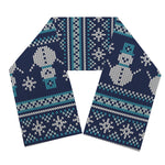 Christmas Snowman Knitted Pattern Print Scarf