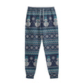 Christmas Snowman Knitted Pattern Print Sweatpants