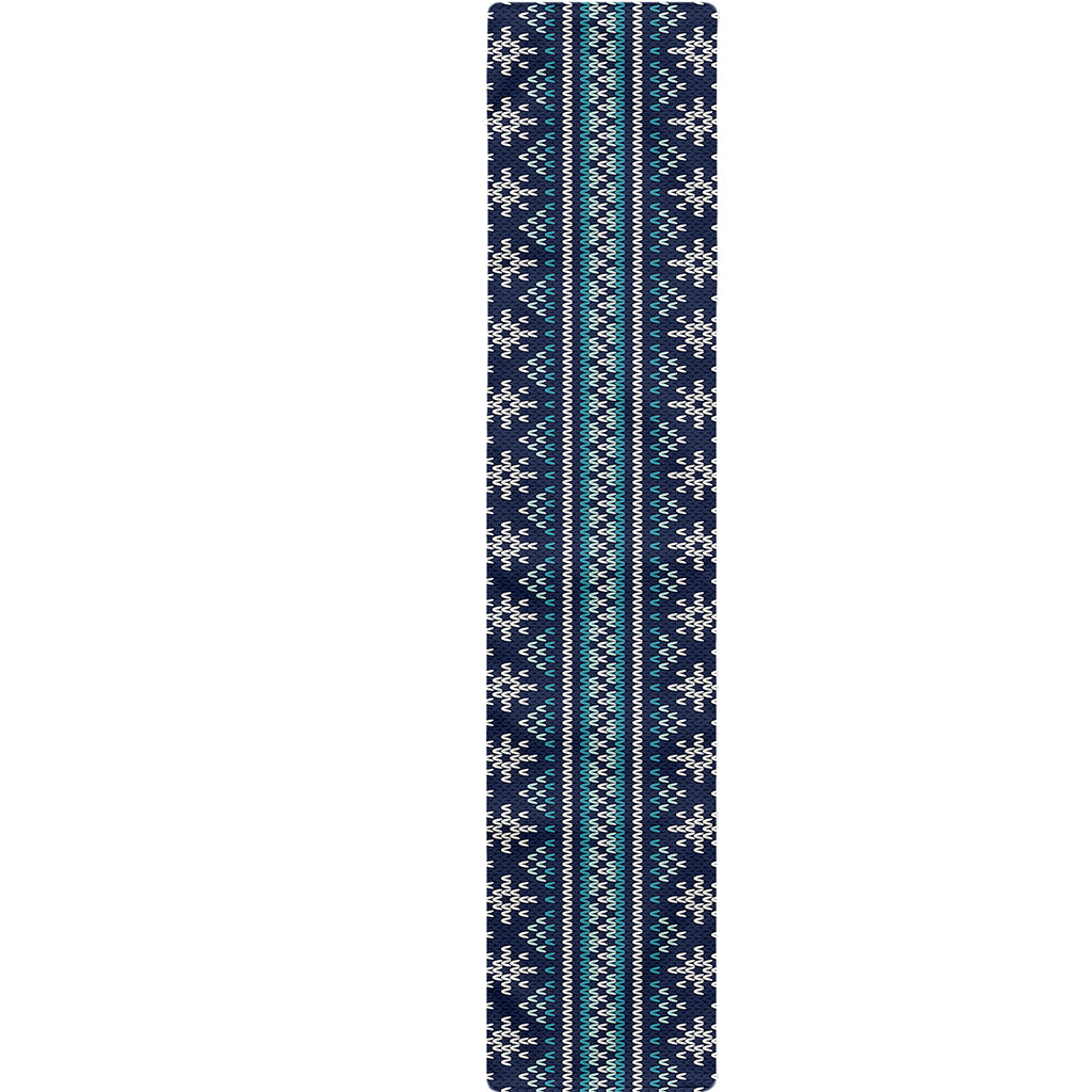 Christmas Snowman Knitted Pattern Print Table Runner