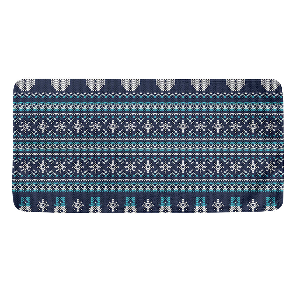 Christmas Snowman Knitted Pattern Print Towel