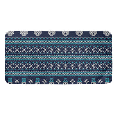 Christmas Snowman Knitted Pattern Print Towel