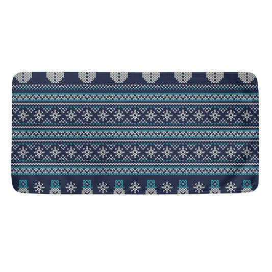 Christmas Snowman Knitted Pattern Print Towel