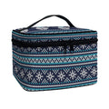 Christmas Snowman Knitted Pattern Print Travel Makeup Bag