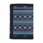 Christmas Snowman Knitted Pattern Print Trifold Wallet