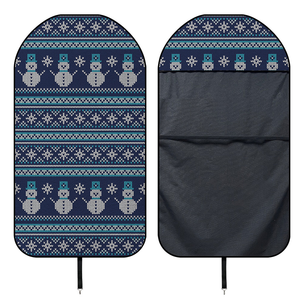 Christmas Snowman Knitted Pattern Print Waterproof Car Seat Cover