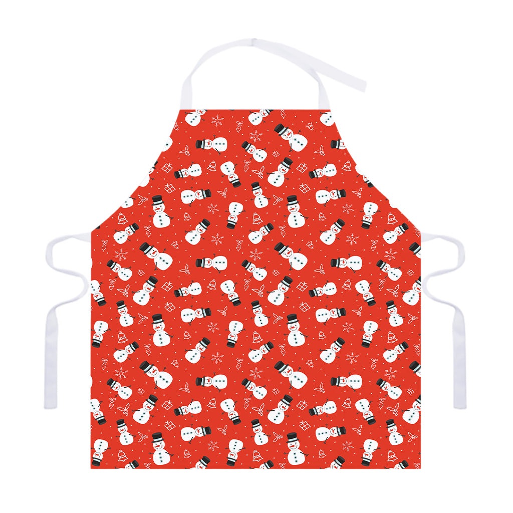 Christmas Snowman Pattern Print Adjustable Apron