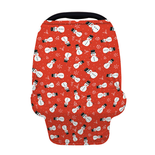 Christmas Snowman Pattern Print Baby Seat Cover