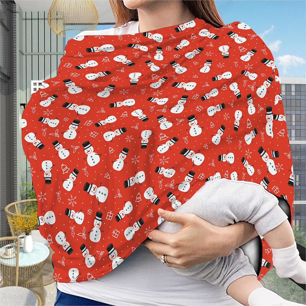 Christmas Snowman Pattern Print Baby Seat Cover