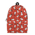 Christmas Snowman Pattern Print School Backpack