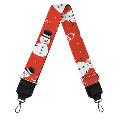 Christmas Snowman Pattern Print Bag Strap
