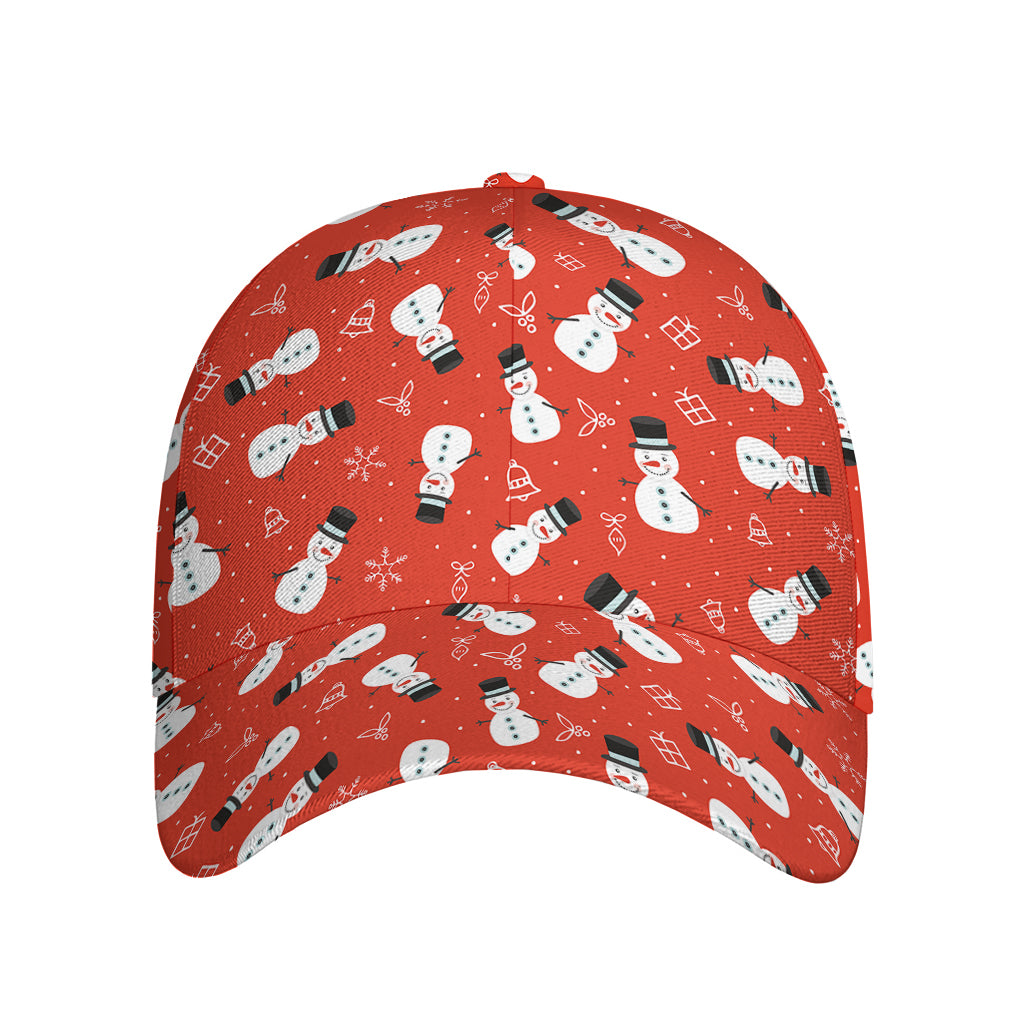 Christmas Snowman Pattern Print Baseball Cap