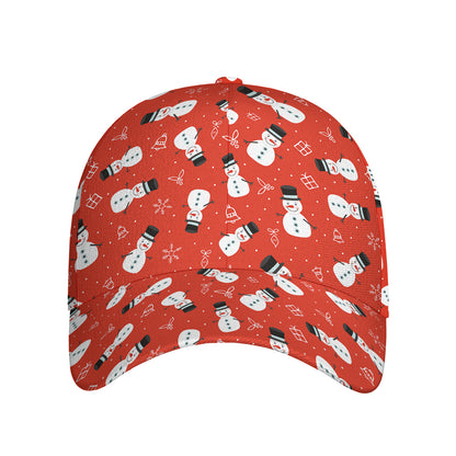 Christmas Snowman Pattern Print Baseball Cap