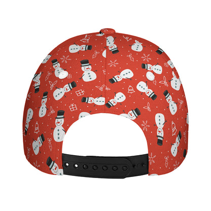 Christmas Snowman Pattern Print Baseball Cap