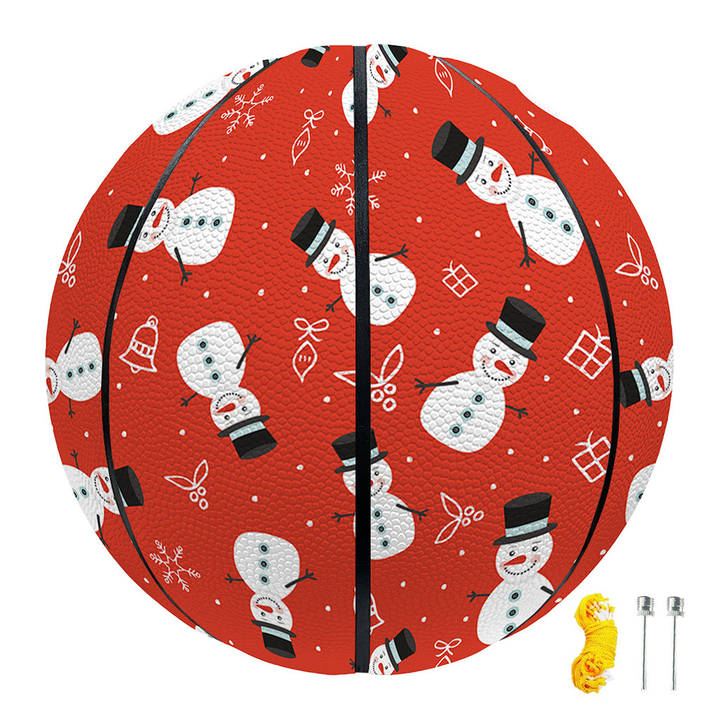 Christmas Snowman Pattern Print Basketball