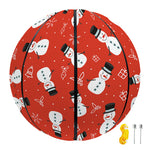 Christmas Snowman Pattern Print Basketball
