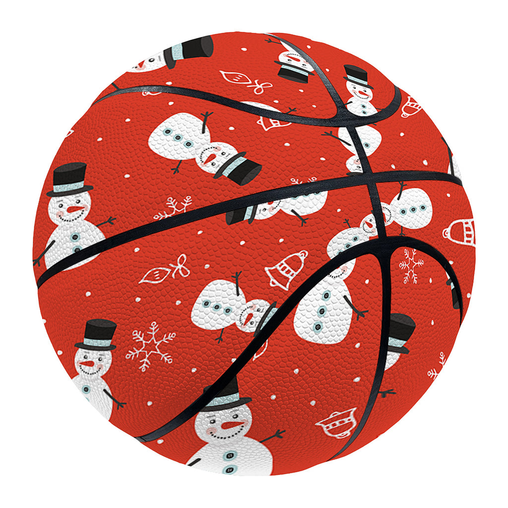 Christmas Snowman Pattern Print Basketball