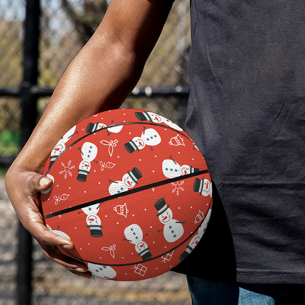 Christmas Snowman Pattern Print Basketball