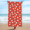 Christmas Snowman Pattern Print Beach Towel