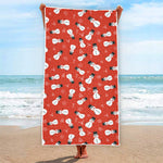 Christmas Snowman Pattern Print Beach Towel