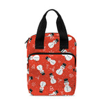 Christmas Snowman Pattern Print Bible Tote Bag