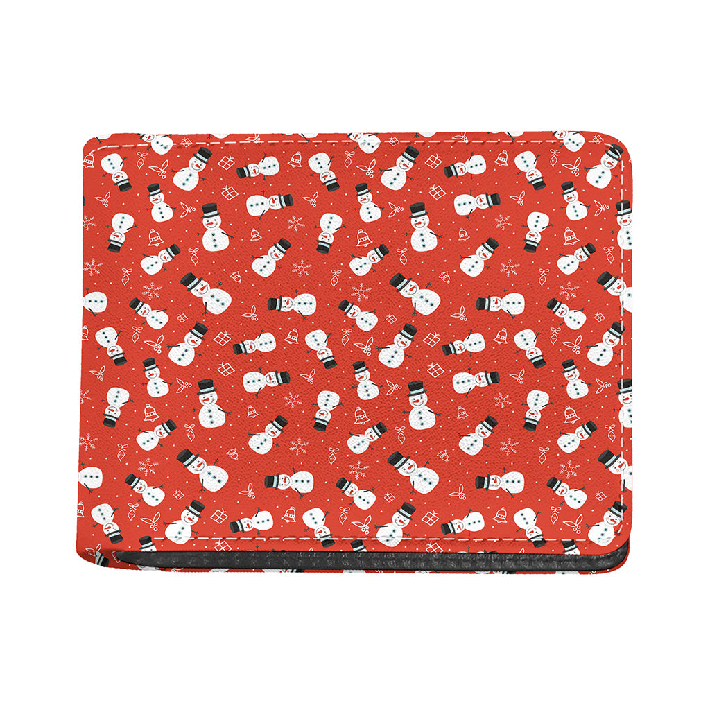 Christmas Snowman Pattern Print Bifold Wallet