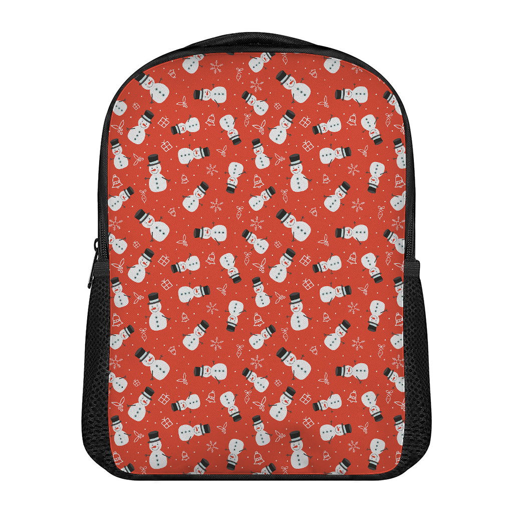 Christmas Snowman Pattern Print Casual Backpack