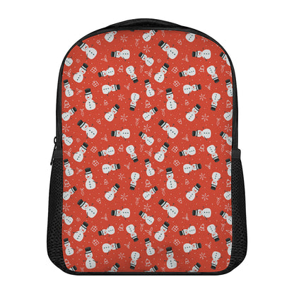 Christmas Snowman Pattern Print Casual Backpack