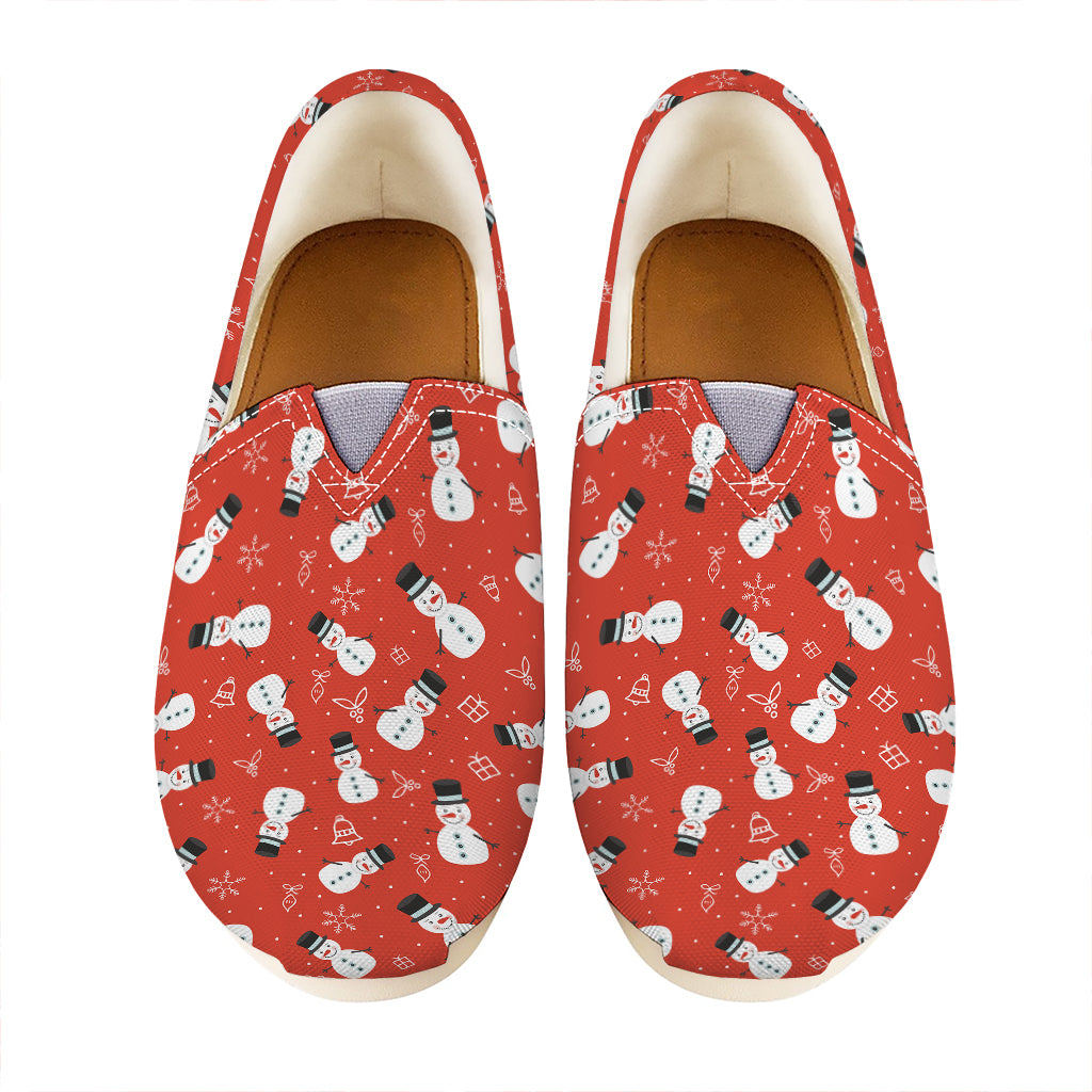 Christmas Snowman Pattern Print Casual Shoes