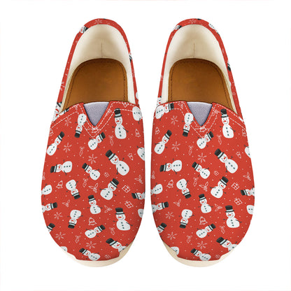 Christmas Snowman Pattern Print Casual Shoes