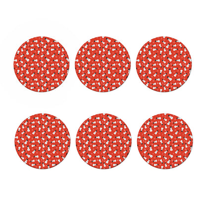 Christmas Snowman Pattern Print Coaster Set