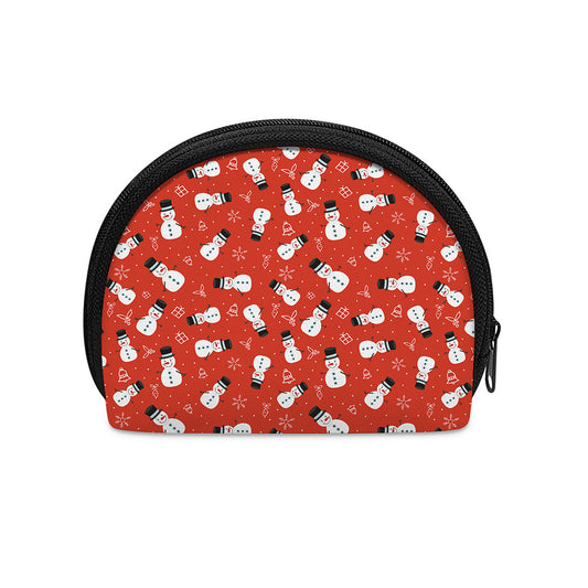 Christmas Snowman Pattern Print Coin Purse