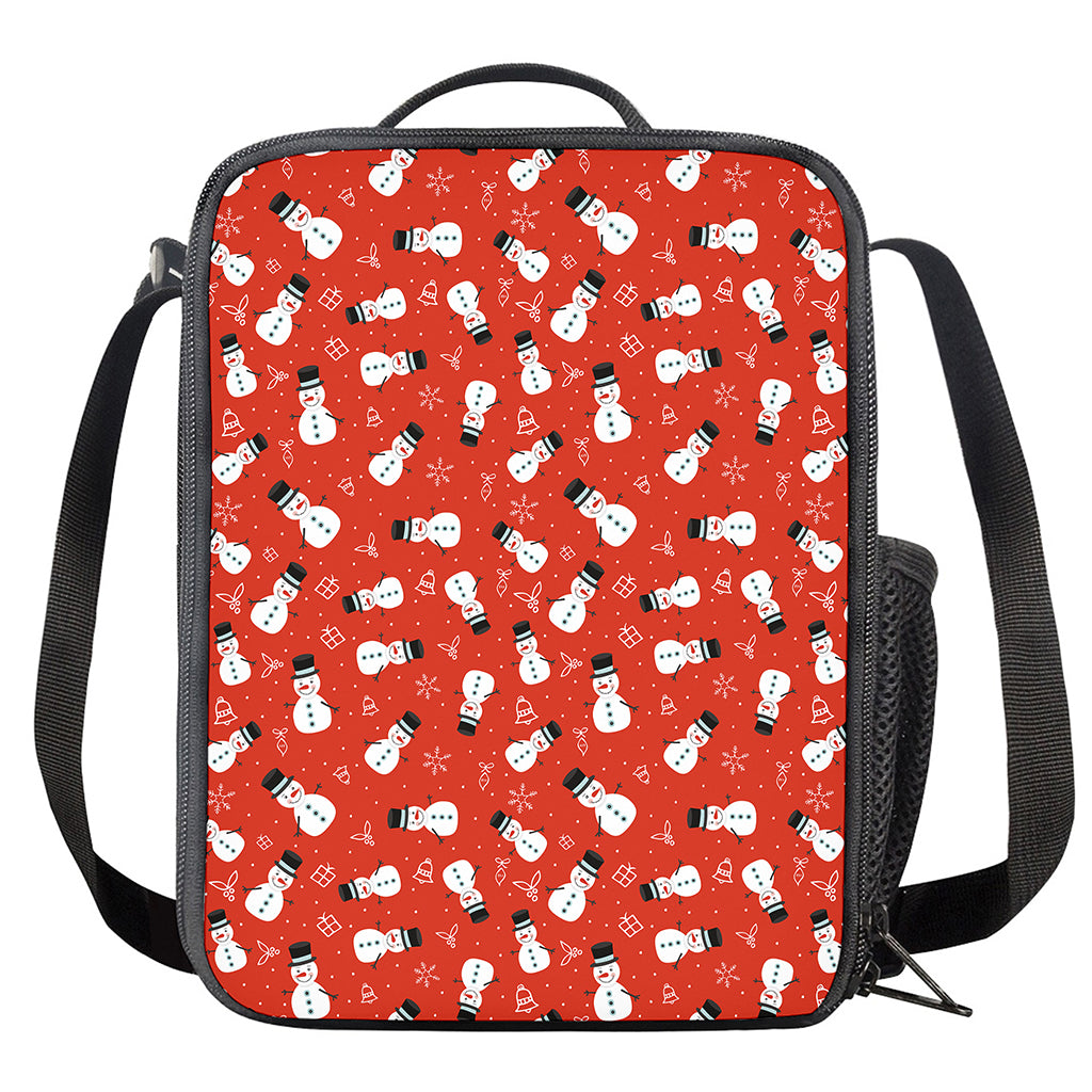 Christmas Snowman Pattern Print Crossbody Lunch Bag