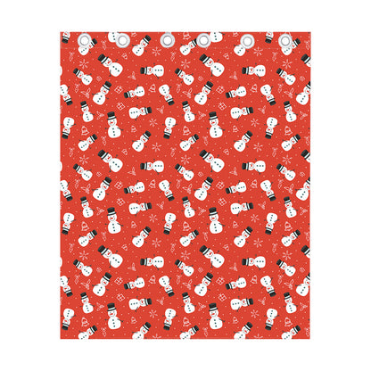 Christmas Snowman Pattern Print Curtain