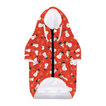 Christmas Snowman Pattern Print Dog Zip Up Hoodie