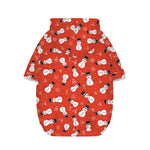 Christmas Snowman Pattern Print Dog Zip Up Hoodie