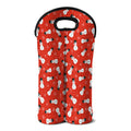 Christmas Snowman Pattern Print Double Neoprene Wine Tote